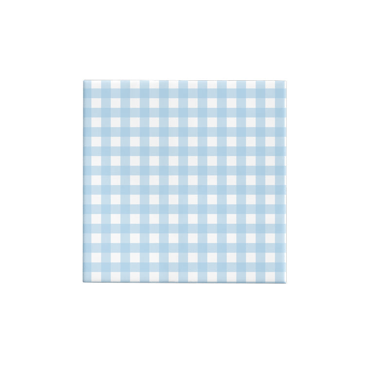 BW24 GI PBL Gingham Check Pale Blue on Matte Wrap Leisure Coast Hospitality & Packaging Supplies