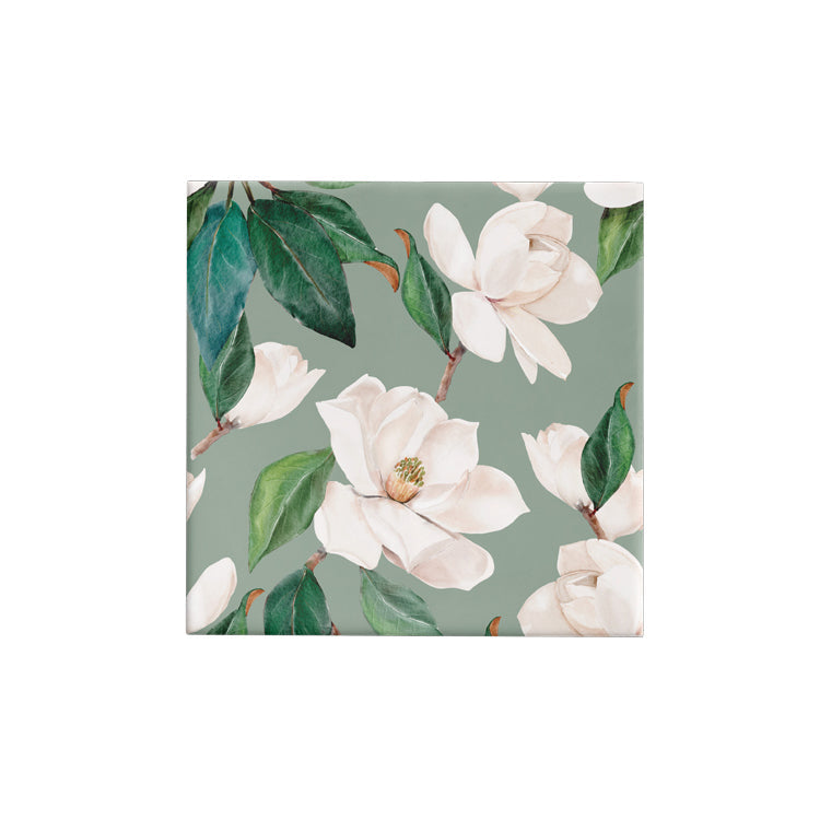 BW24 WM SAG Watercolour Magnolia Sage on Matte Wrap Leisure Coast Hospitality & Packaging Supplies
