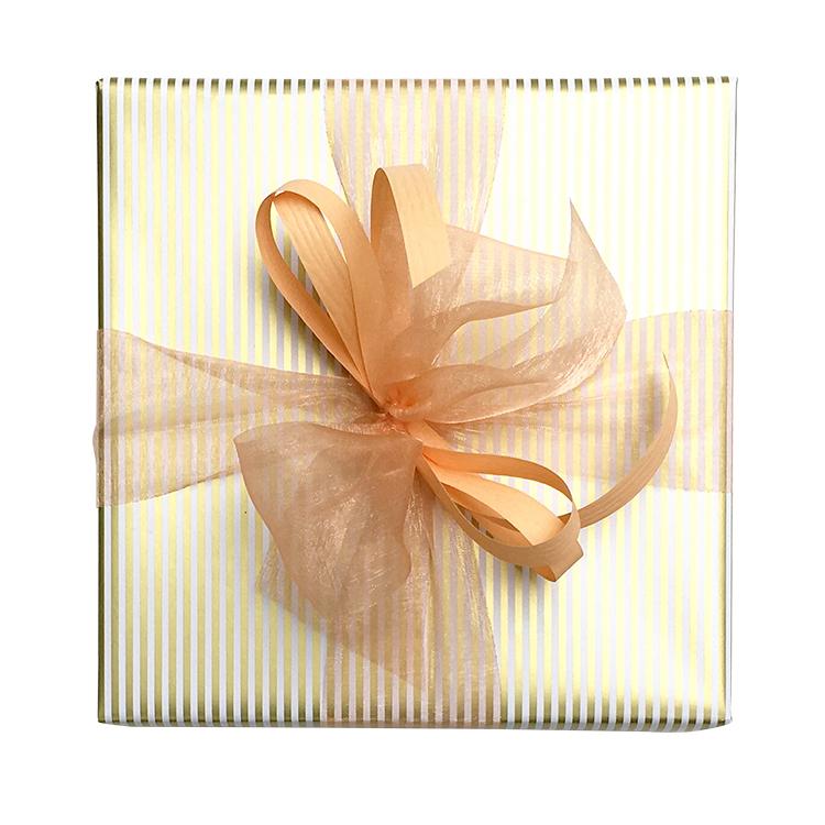 BW25 SD GOL Dress Stripe Gold Gift Wrap Leisure Coast Hospitality & Packaging Supplies