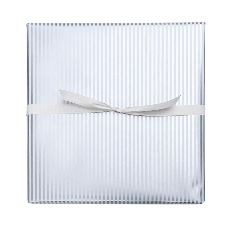 BW25 SD SIL Dress Stripe Silver Gift Wrap Leisure Coast Hospitality & Packaging Supplies