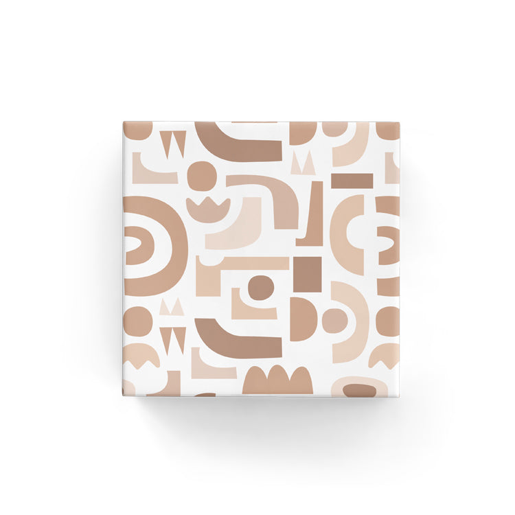 BW 60AS BRN Abstract Shapes on Matte Wrap Brown Leisure Coast Hospitality & Packaging Supplies