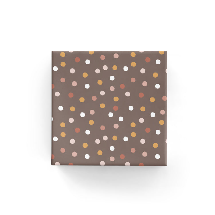 BW 60PD CHO Polka Dots Wrap Chocolate Leisure Coast Hospitality & Packaging Supplies