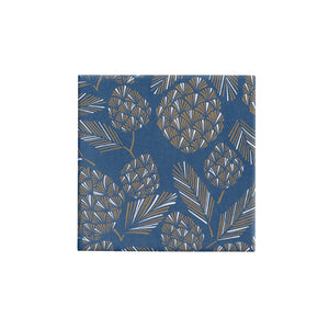 BW 60XAP NG Abstract Pinecones Wrap on Kraft Navy Gold Leisure Coast Hospitality & Packaging Supplies