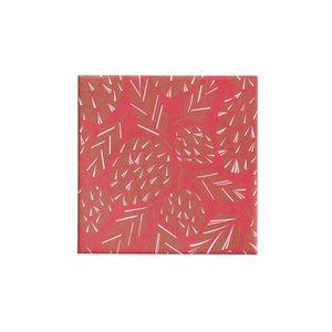 BW 60XAP RG Abstract Pinecones Wrap on Kraft Red Gold Leisure Coast Hospitality & Packaging Supplies