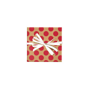 BW 76LSK RED Large Spot on Kraft Red Gift Wrap Leisure Coast Hospitality & Packaging Supplies