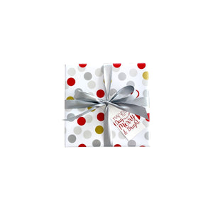 BW 76MS3 Multi Spot Gold Silver Red Gift Wrap Leisure Coast Hospitality & Packaging Supplies