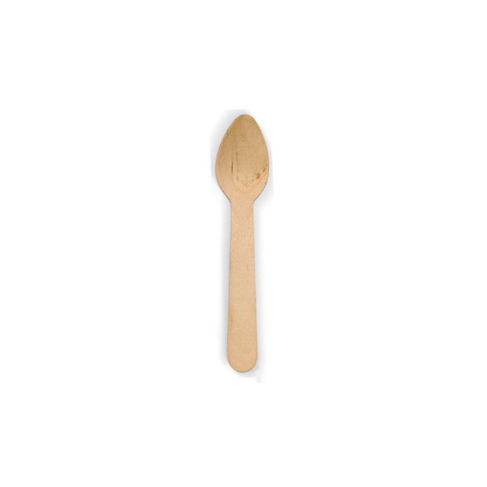 CWS110 Coated Wooden Cutlery Tea Spoon 110mm Leisure Coast Hospitality Supplies