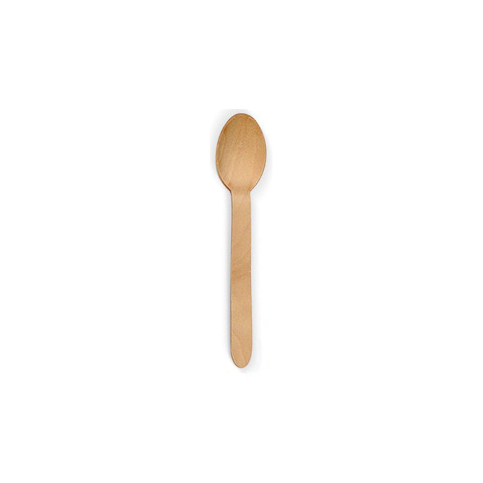 CWS160 Coated Wooden Cutlery Spoon 160mm Leisure Coast Hospitality Supplies