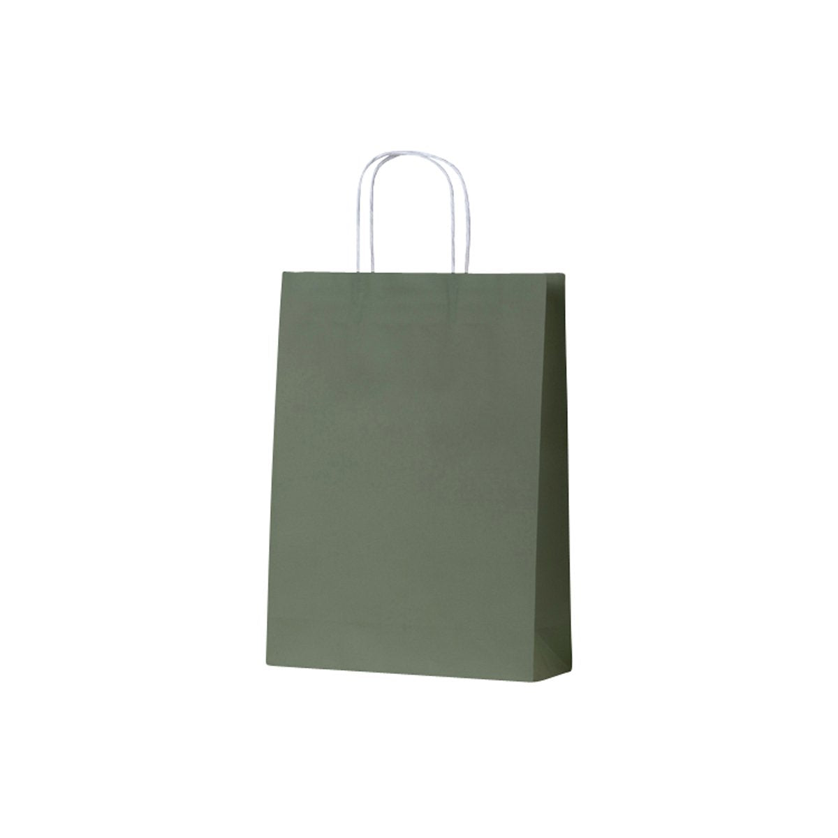 ECEGM Earth Collection Paper Bags Earth Green Medium 260x90x350mm (200/ctn) Leisure Coast Hospitality & Packaging Supplies