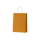 ECMM Earth Collection Paper Bags Mustard Medium 260x90x350mm (200/ctn) Leisure Coast Hospitality & Packaging Supplies