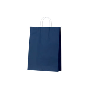 ECNL Earth Collection Paper Bags Navy Large 310x110x420mm (100/ctn) Leisure Coast Hospitality & Packaging Supplies