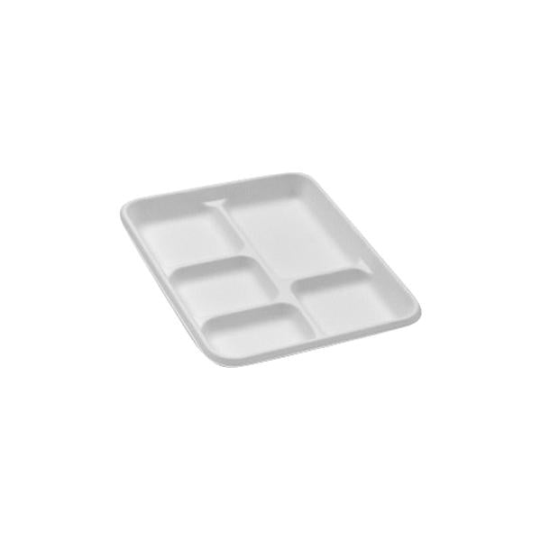 FG05 PacTrading Sugarcane Compartment Platter 216x267mm Leisure Coast Hospitality Environmentally Friendly Disposable Takeaway Food Packaging