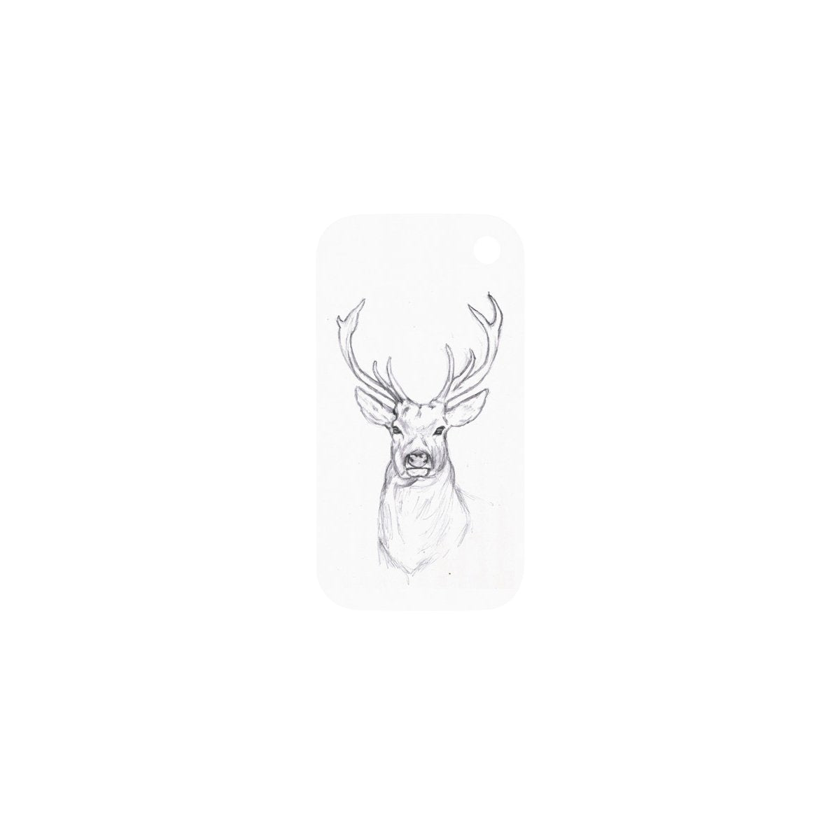 GTX2 WHI Christmas Gift Tag Deer on White Leisure Coast Hospitality & Packaging Supplies