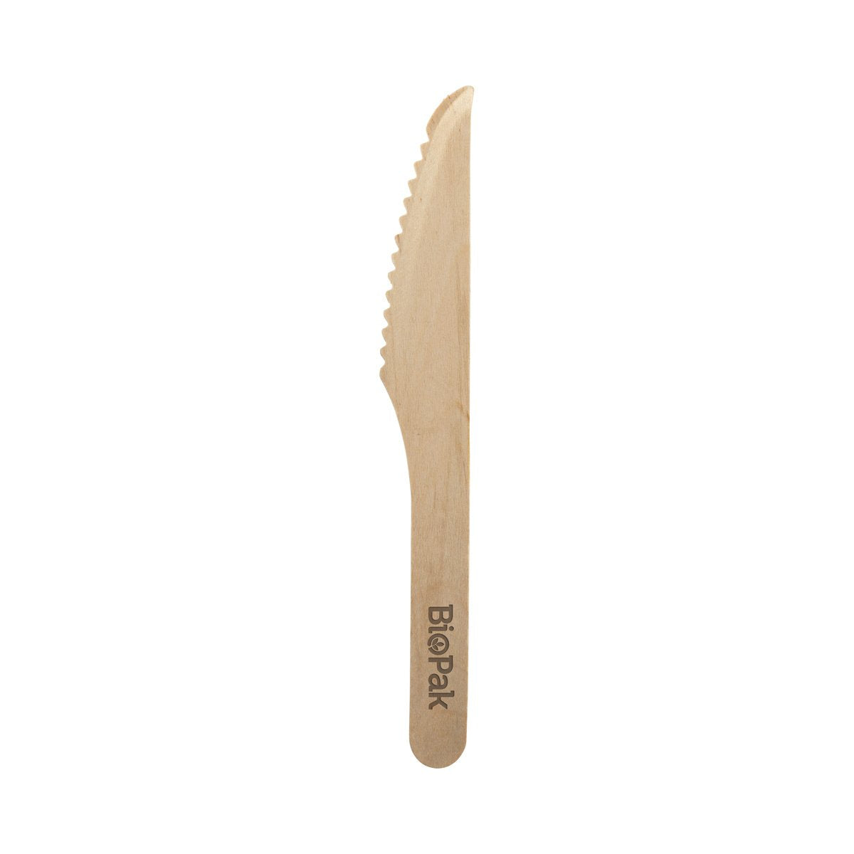 HY-16K-COATED Biocutlery Coated Wooden Cutlery Knife 160mm Leisure Coast Hospitality & Packaging Supplies