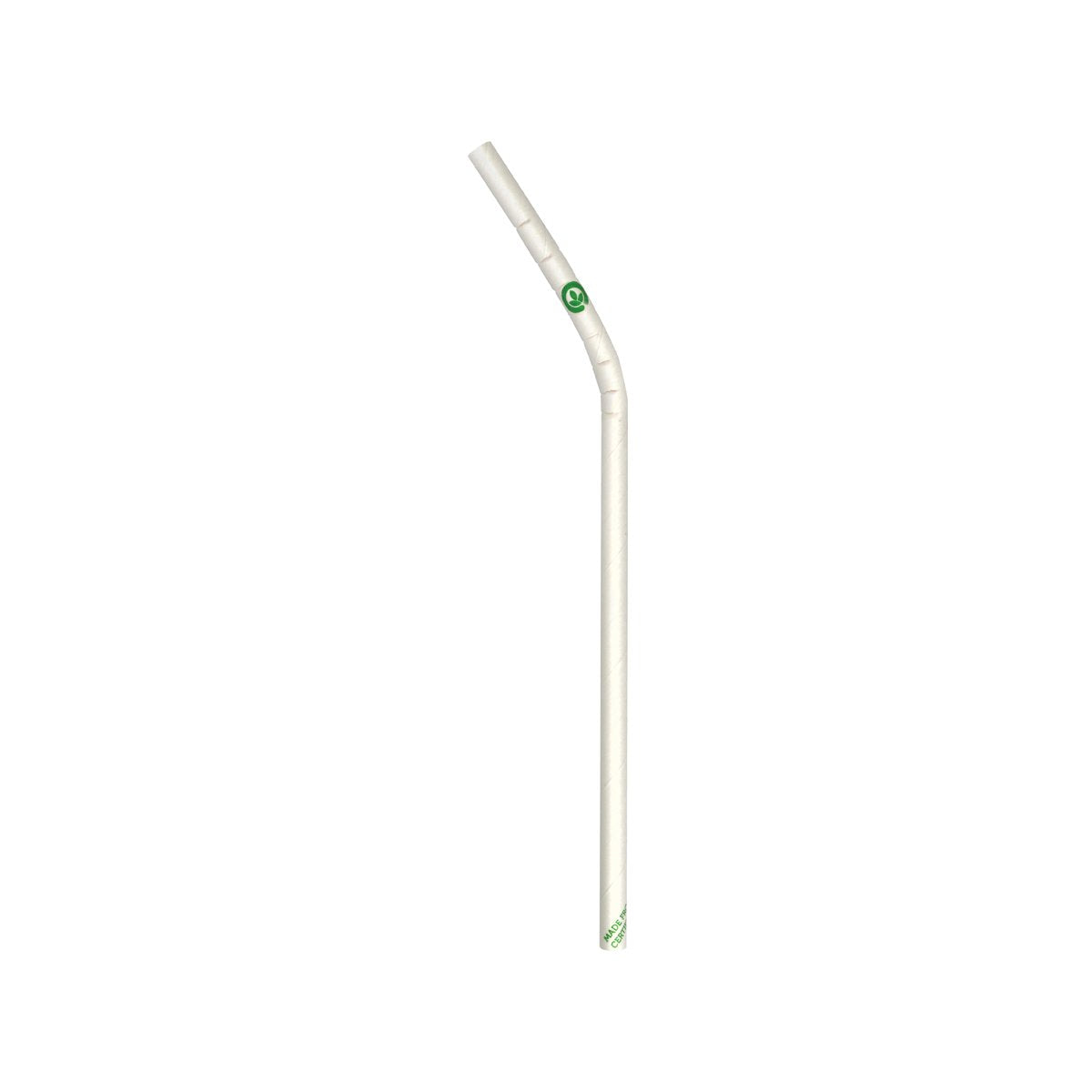 JP-PBS-6X197-BENDY-W BioStraws Flexi Straws White 6x197mm Leisure Coast Hospitality & Packaging Supplies