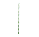 JP-PBS-6x197-GS Biostraw Regular Straws Green & White stripe 6x197mm Leisure Coast Hospitality & Packaging Supplies