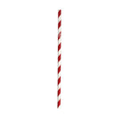JP-PBS-6x197-RS Biostraw Regular Straws Red & White stripe 6x197mm Leisure Coast Hospitality & Packaging Supplies