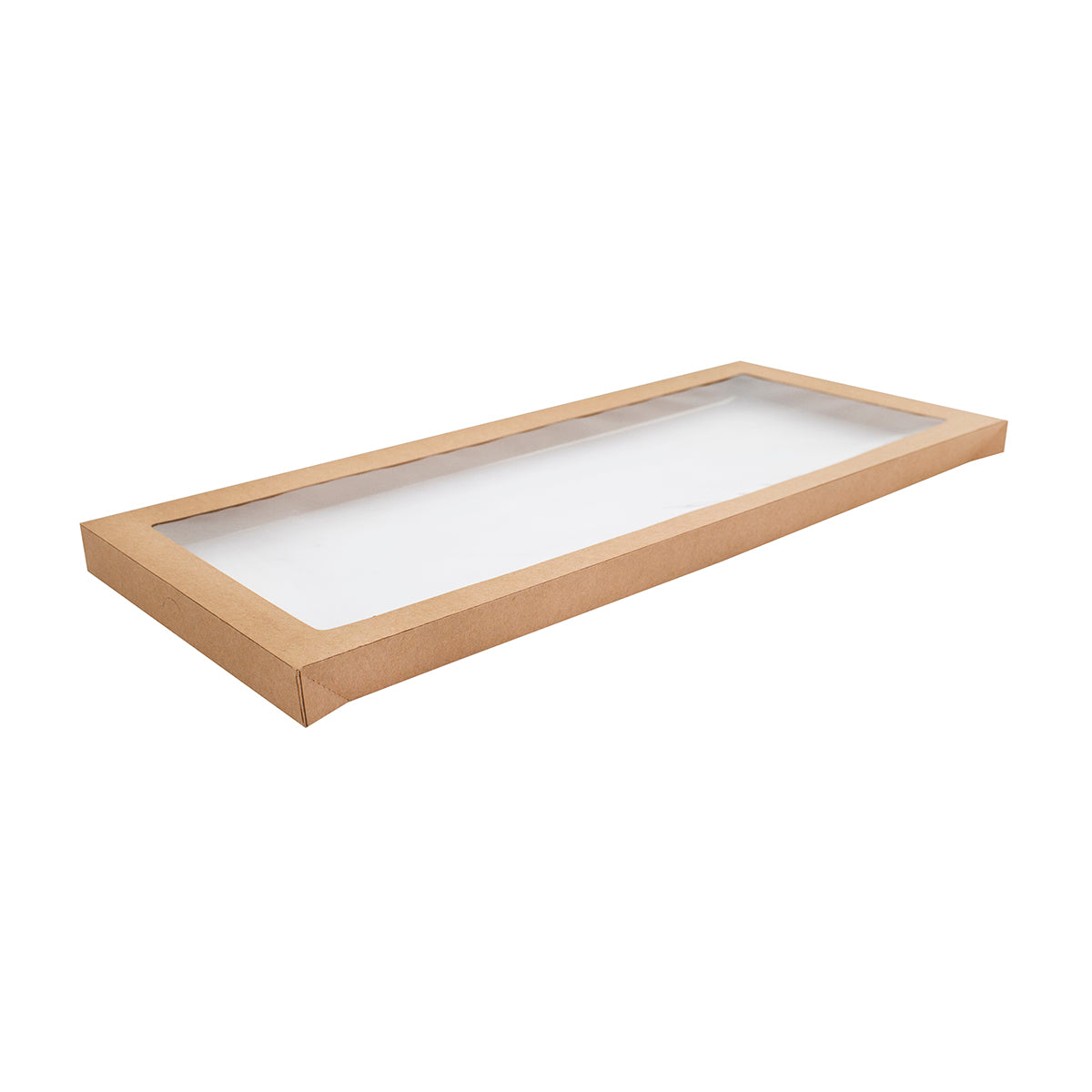 KCBLID-L Alfresco Kraft Catering Boxes Large Lid with Window Leisure Coast Hospitality and Packaging