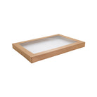KCBLID-M Alfresco Kraft Catering Boxes Medium Lid with Window Leisure Coast Hospitality and Packaging