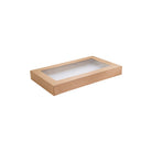 KCBLID-XS Alfresco Kraft Catering Boxes Extra Small Lid with Window Leisure Coast Hospitality and Packaging