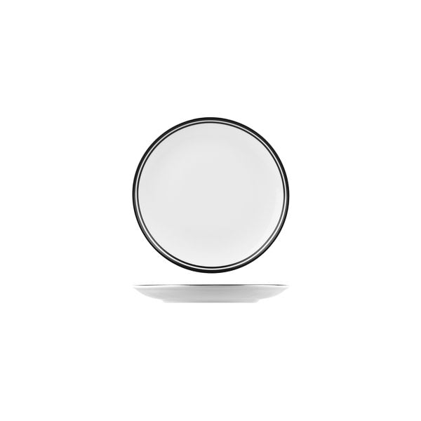 NPR18-BK RAK Porcelain Nano Cru Black Round Coupe Plate 180mm Leisure Coast Hospitality & Packaging