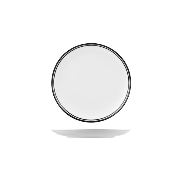 NPR21-BK RAK Porcelain Nano Cru Black Round Coupe Plate 210mm Leisure Coast Hospitality & Packaging