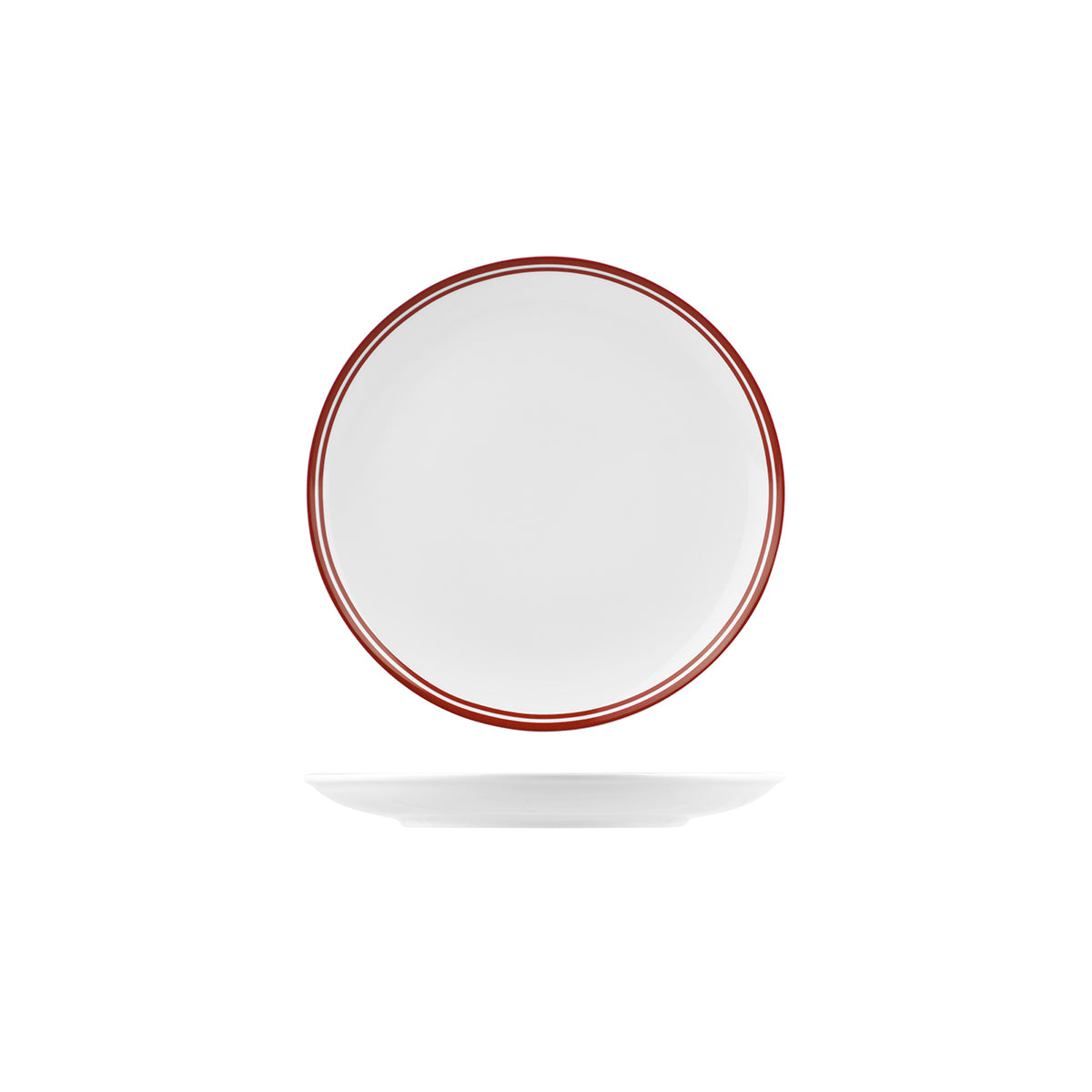 NPR21-R RAK Porcelain Nano Cru Red Round Coupe Plate 210mm Leisure Coast Hospitality & Packaging