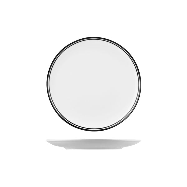 NPR24-BK RAK Porcelain Nano Cru Black Round Coupe Plate 240mm Leisure Coast Hospitality & Packaging