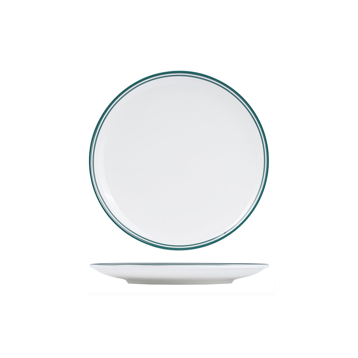 NPR24-G RAK Porcelain Nano Cru Green Round Coupe Plate 240mm Leisure Coast Hospitality & Packaging