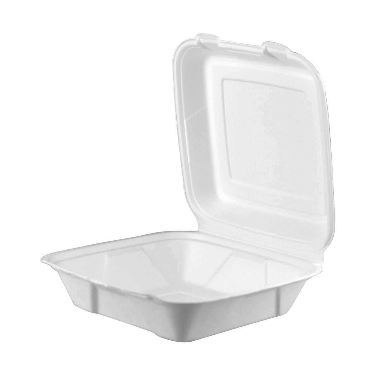 P-SH09 PacTrading Sugarcane Takeaway Clamshells 229x229x80 Leisure Coast Hospitality Environmentally Friendly Disposable Takeaway Food Packaging