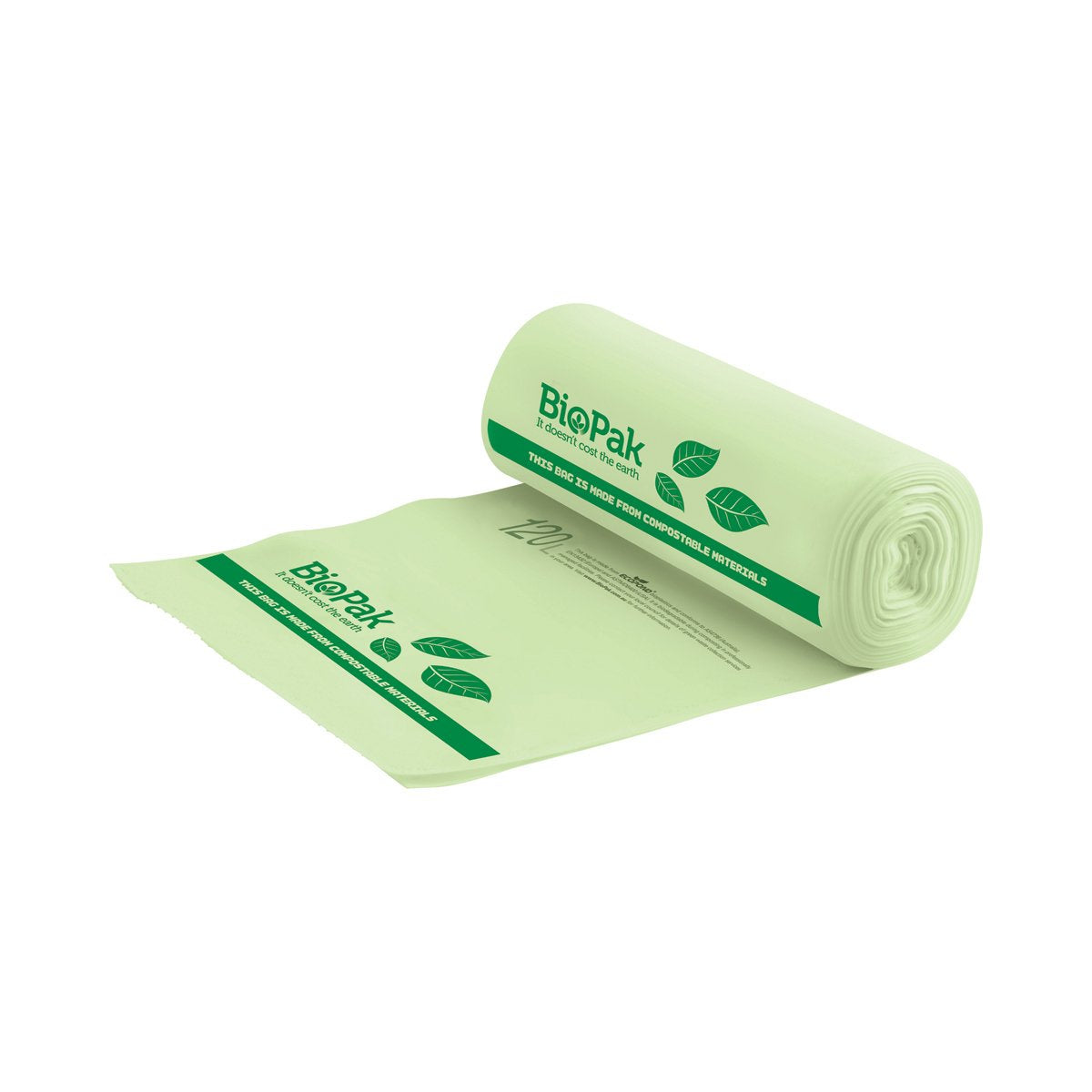 PSB-C-0003 Compostable BioPlastic Bin Liner Bags 120Lt / 22kg (144/ctn) Leisure Coast Hospitality & Packaging Supplies