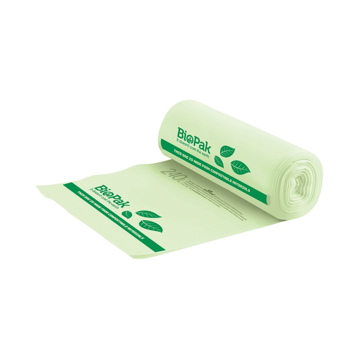 PSB-C-0004 Compostable BioPlastic Bin Liner Bags 240Lt / 22kg (144/ctn) Leisure Coast Hospitality & Packaging Supplies