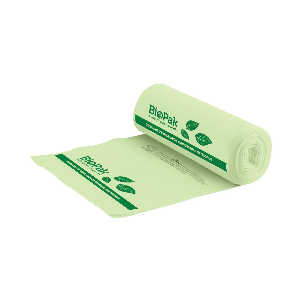 PSB-C-0014 Compostable BioPlastic Bin Liner Bags 50Lt / 15kg (540/ctn) Leisure Coast Hospitality & Packaging Supplies
