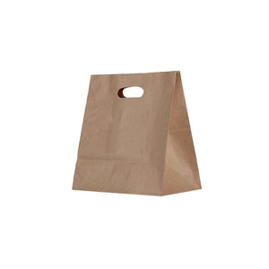 Recycled Kraft Paper Carry Bag Die Cut Handles 280x275x150mm
