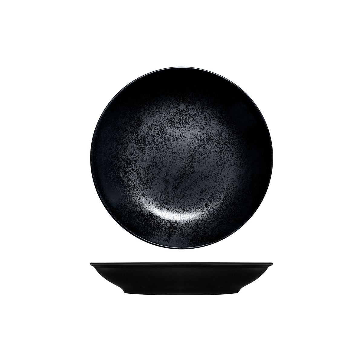 RK0230-BK RAK Porcelain Karbon Black Round Coupe Bowl 230mm / 690ml Leisure Coast Hospitality & Packaging