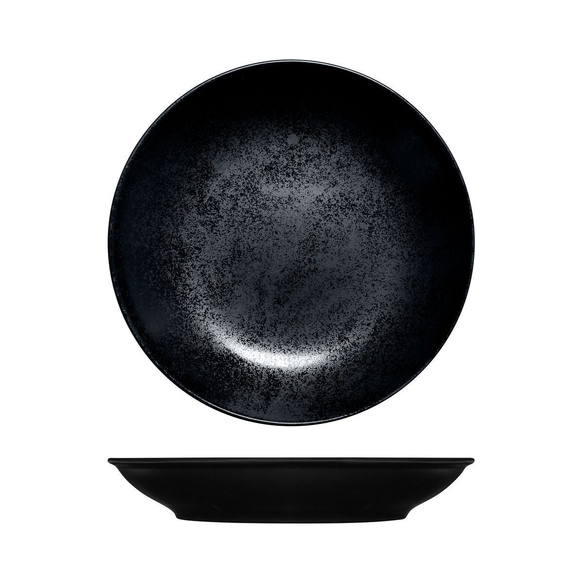 RK0280-BK RAK Porcelain Karbon Black Round Coupe Bowl 280mm / 1250ml Leisure Coast Hospitality & Packaging