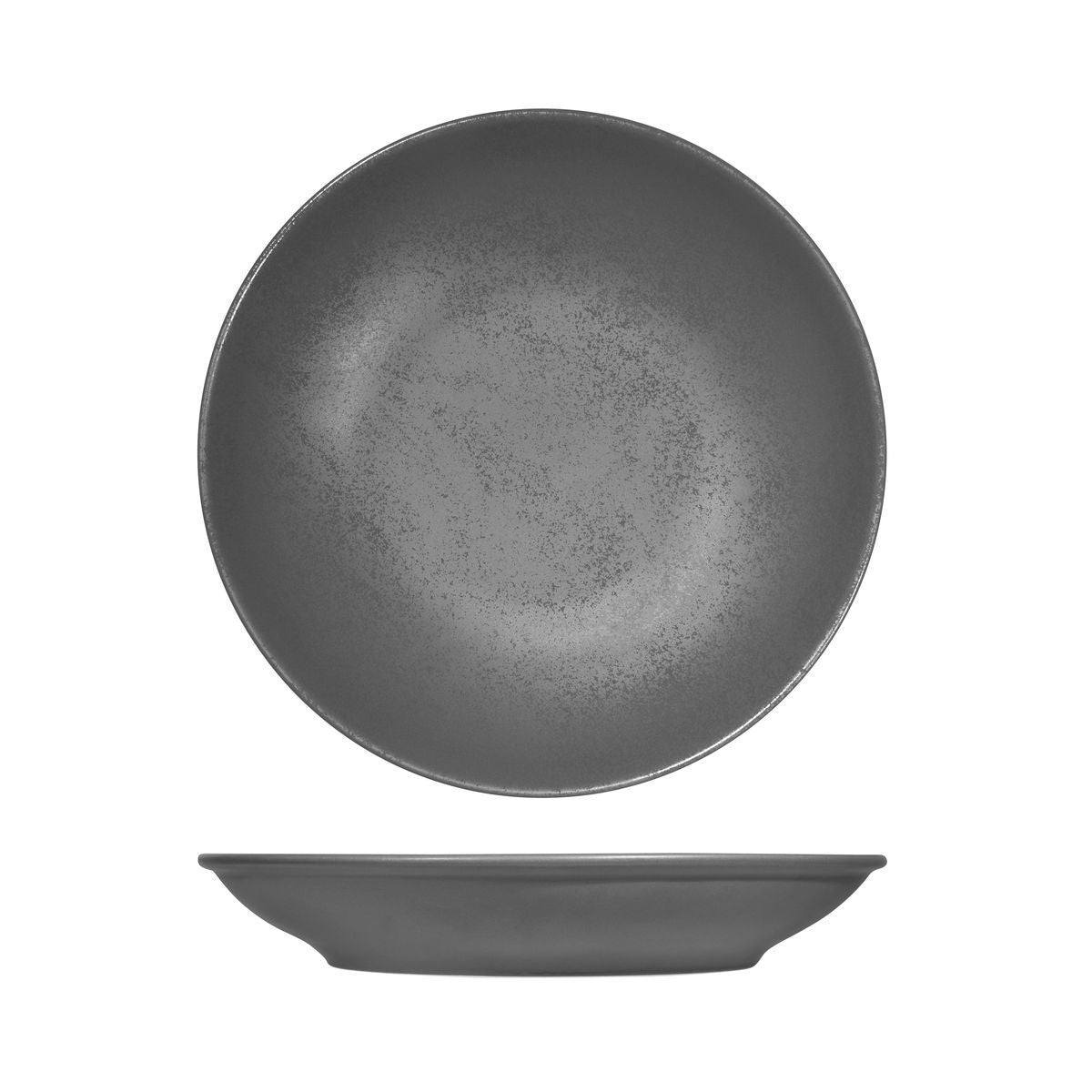 RK0280-GY RAK Porcelain Karbon Shale Round Coupe Bowl 280mm / 1250ml Leisure Coast Hospitality & Packaging