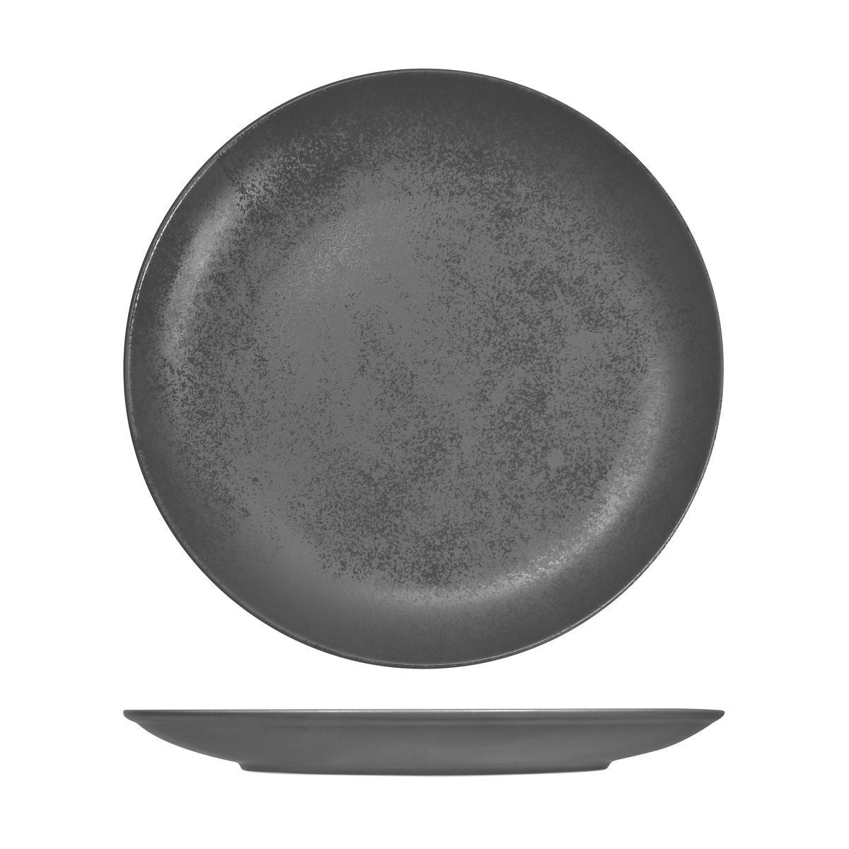 RK3290-GY RAK Porcelain Karbon Shale Round Coupe Plate 290mm Leisure Coast Hospitality & Packaging