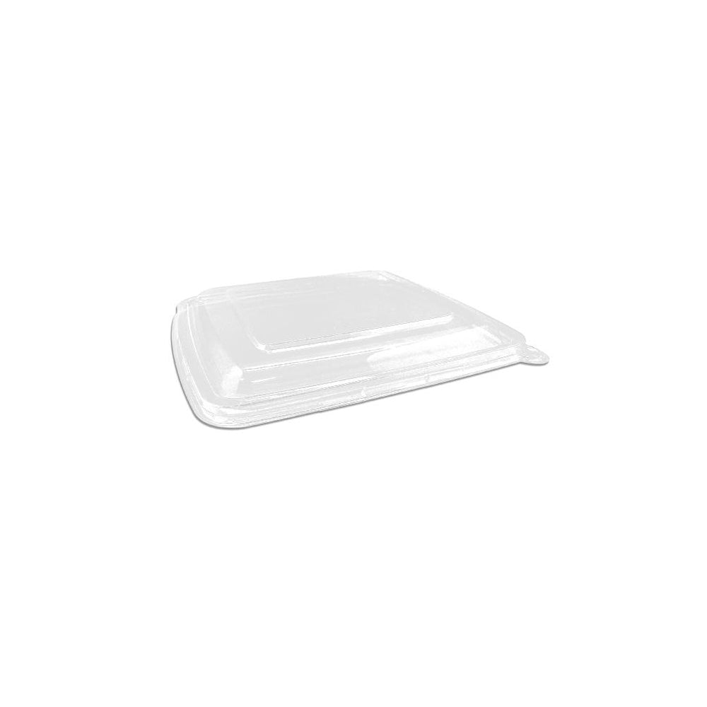 STT9LPET PET Lid Square Takeaway Tray 9" 3 Compartment Leisure Coast Hospitality & Packaging Supplies