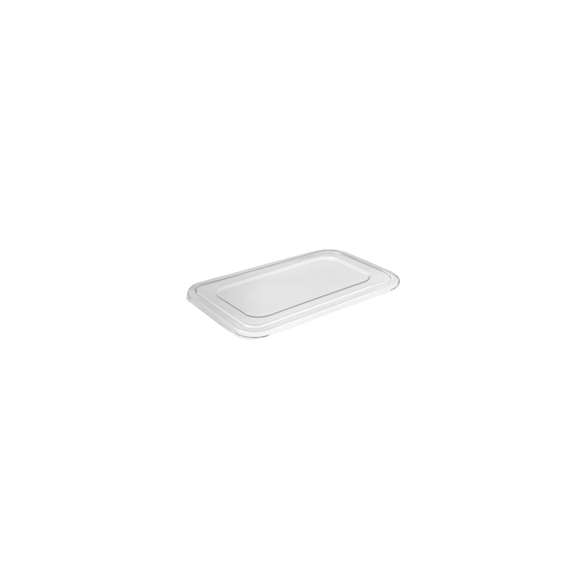 TR4LPET PET Lid for TR4 247x163x18mm (300/ctn) Leisure Coast Hospitality Environmentally Friendly Disposable Takeaway Food Packaging