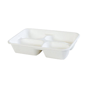 TR4 PacTrading 4 Compartment Tray 245x160x50mm (300/ctn) Leisure Coast Hospitality Environmentally Friendly Disposable Takeaway Food Packaging