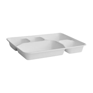 TR5 PacTrading 5 Compartment Tray 282x220x35mm Leisure Coast Hospitality Environmentally Friendly Disposable Takeaway Food Packaging