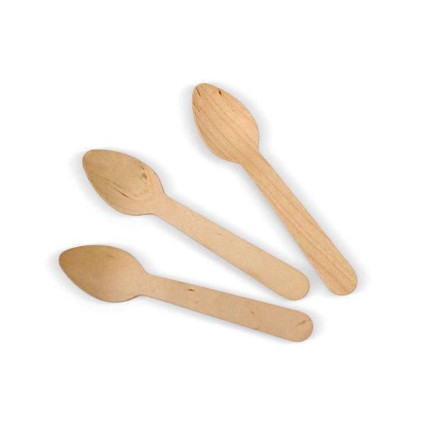 WS110 PacTrading Wooden Cutlery Teaspoon 110mm (5000/ctn) Leisure Coast Hospitality Environmentally Friendly Disposable Takeaway Food Packaging