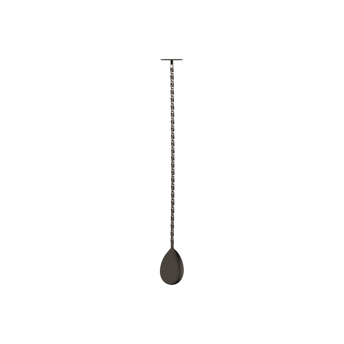 Z0645 Tomkin Tail Disk Bar Spoon with Muddler 300mm Gunmetal Leisure Coast Hospitality & Packaging