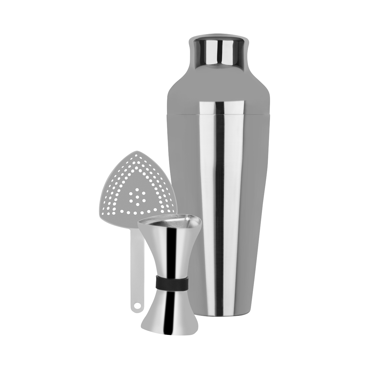 Z9006 Tomkin Cocktail Set 3pc Stainless Steel Leisure Coast Hospitality & Packaging