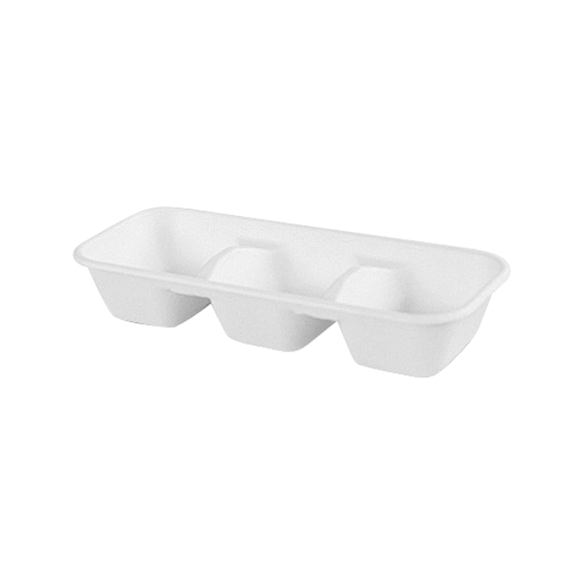 TR3 PacTrading 3 Compartment Tray 261x111x47mm Leisure Coast Hospitality Environmentally Friendly Disposable Takeaway Food Packaging