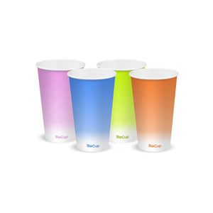 BioCup Coloured Cold Paper Cup 16oz & Lid