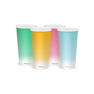 BioCup Coloured Cold Paper Cup 20 oz & Lid