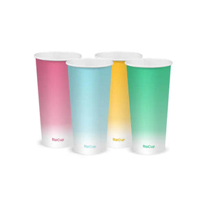 BioCup Coloured Cold Paper Cup 22oz & Lid