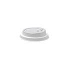 BCL-8PULP-R-W White Reclosable Plant Fibre Lid 6-12oz / 80mm Leisure Coast Hospitality & Packaging Supplies